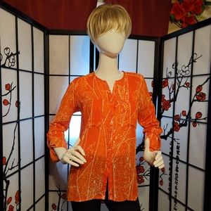 MOSSIMO ORANGE CREAM LADIES BLOUSE/LONG SLEEVE/SIZE XS TP